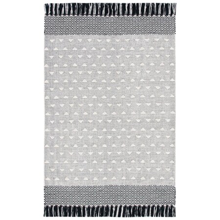 Flowers First 5 x 8 ft. Global & Contemporary Area Rectangle Rug Ivory & Black FL1868112